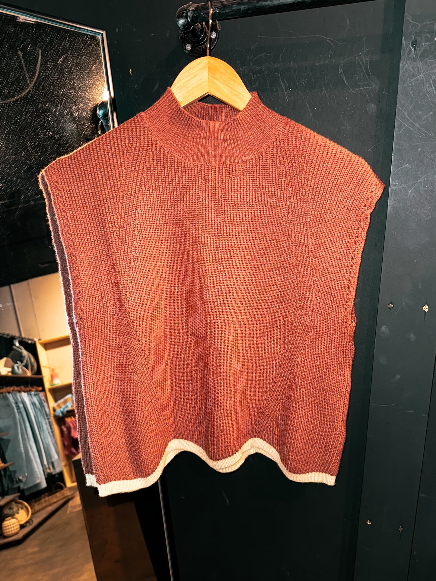Rust Short Sleeve Sweater
