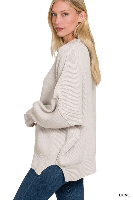 Side Slit Oversized Sweater