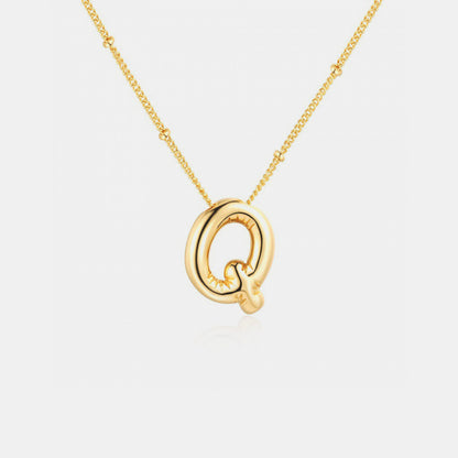 Gold-Plated Bubble Initial Necklace