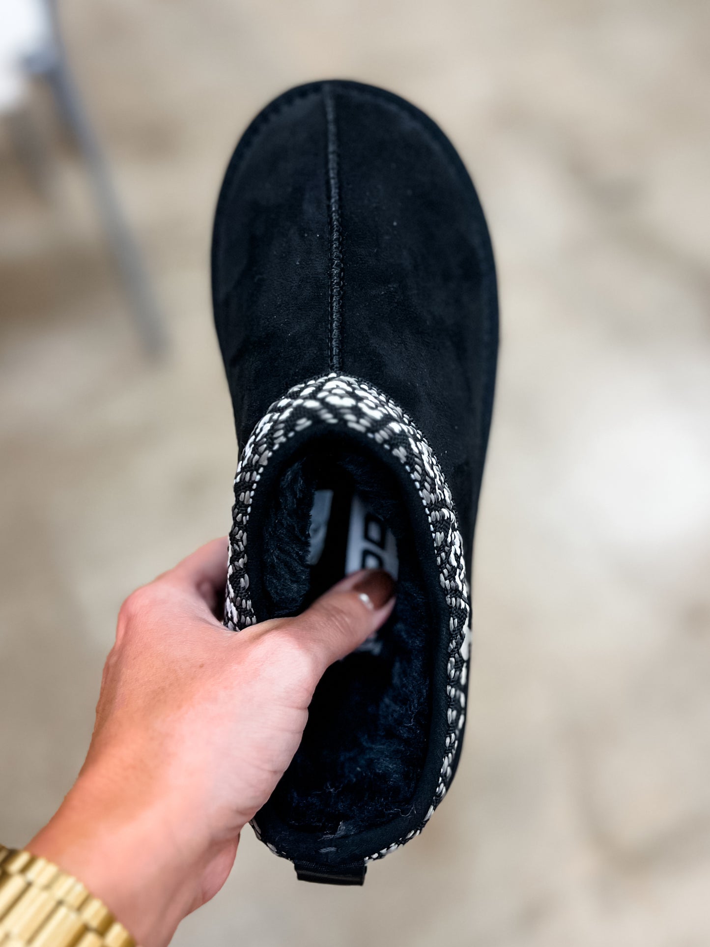 Platform Slip on Slippers - Black