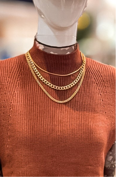 3 Way Gold Layer Necklace