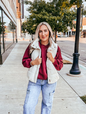 Puffer Vest - Ivory