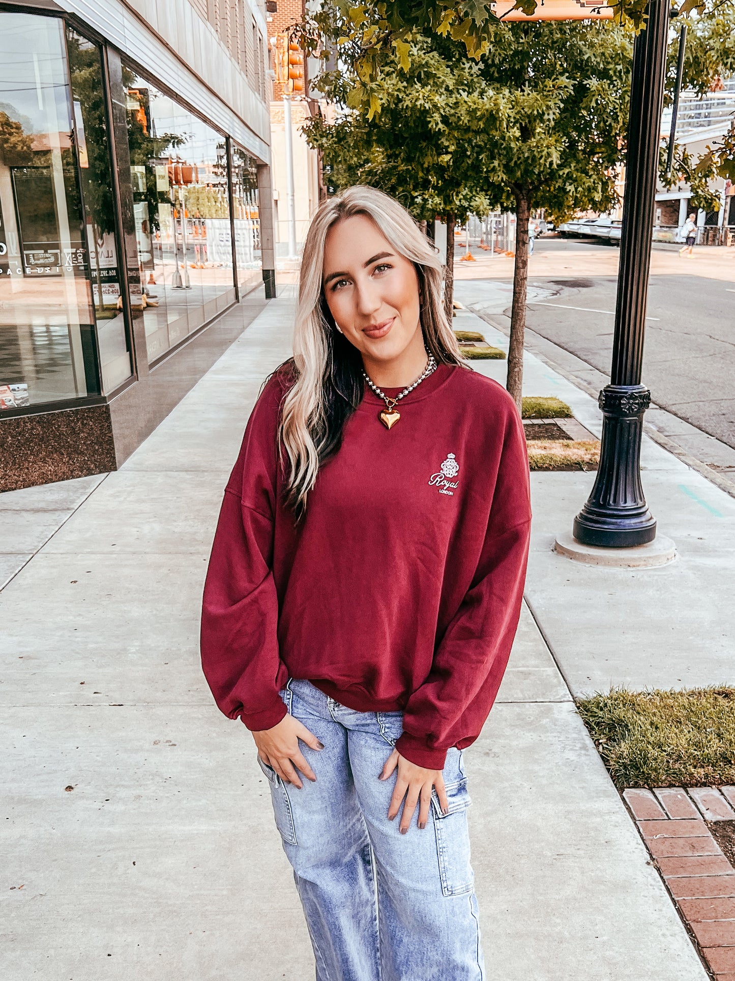 Bon Voyage Crewneck - Deep Red