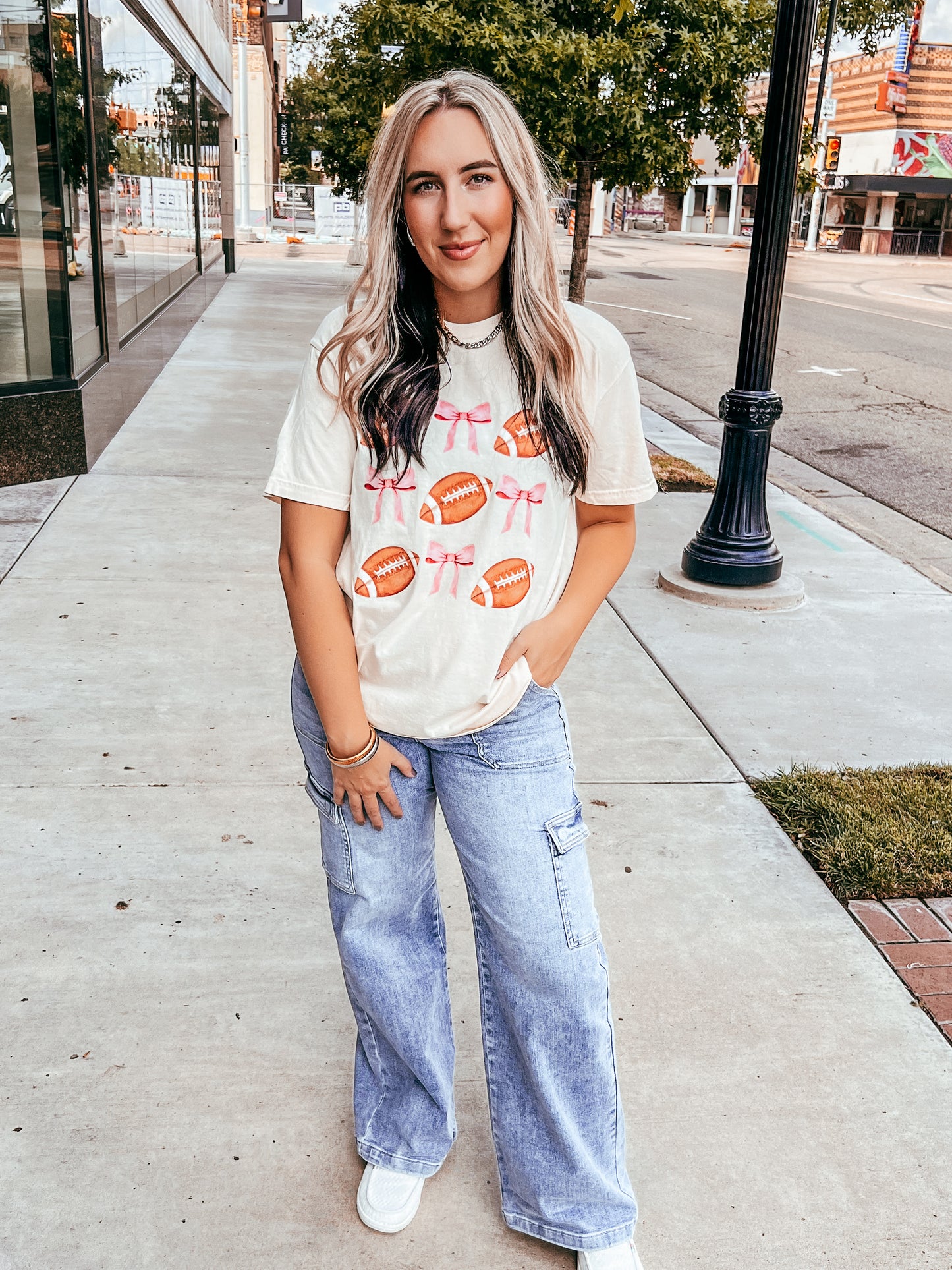 Bows & Footballs Tee