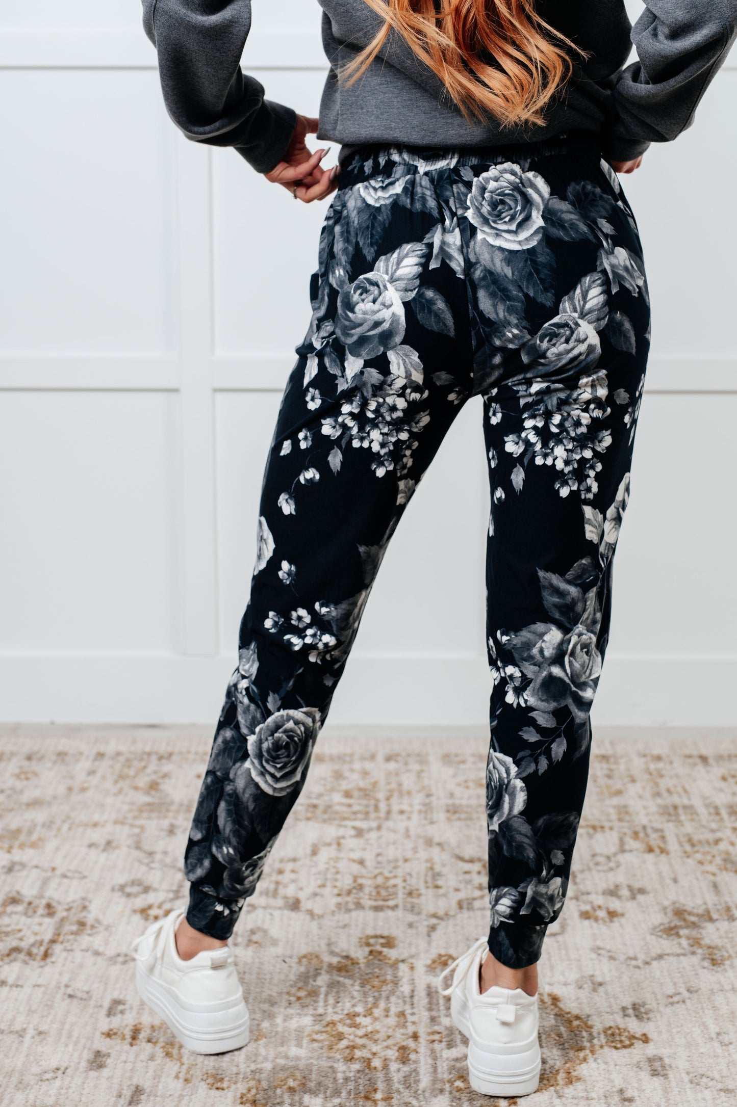 Your New Favorite Joggers in Rose Print