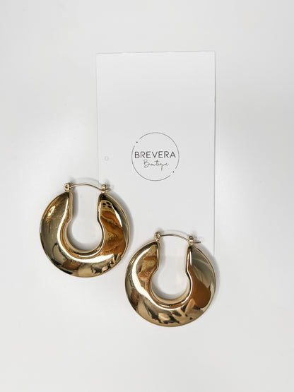 Chunky Gold Statement Hoop