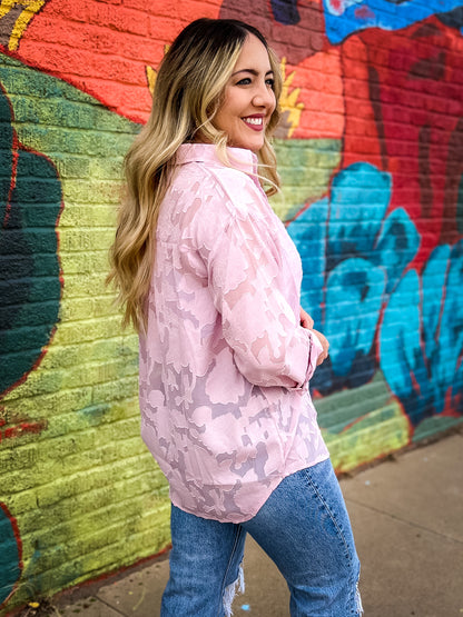 Lilac Floral Sheer Top