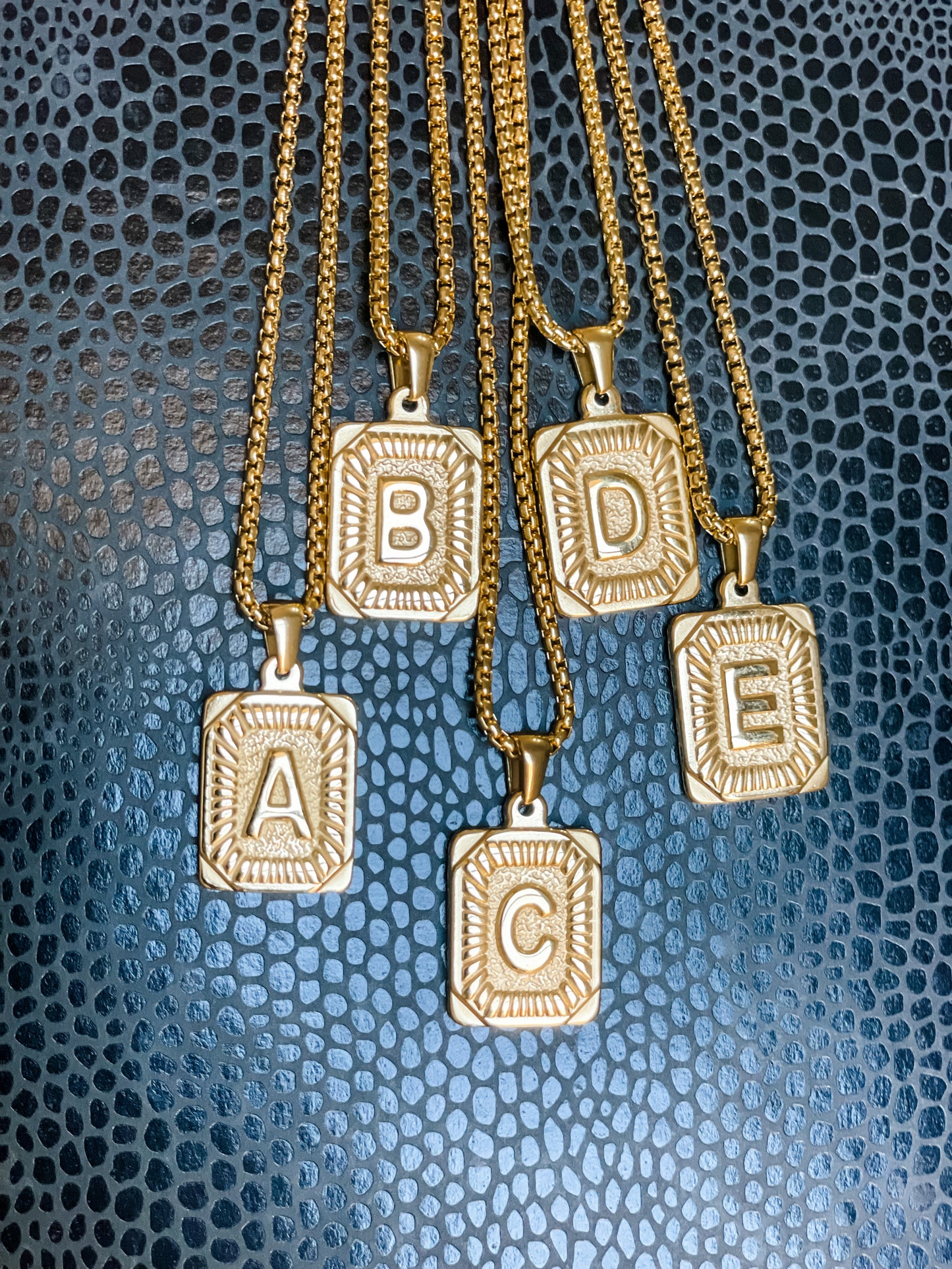 Square Initial Necklace