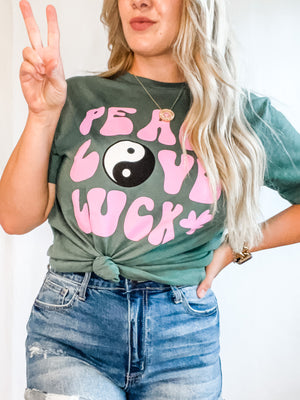 Peace Love Luck Graphic Tee