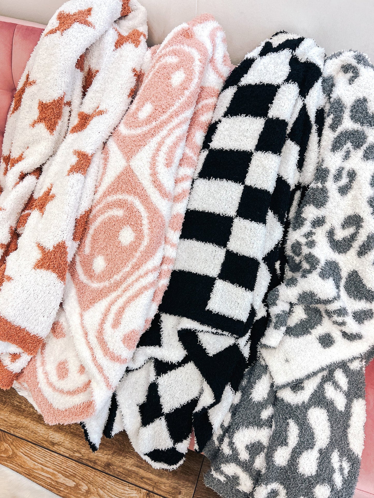 Luxury Blanket - Black & White checkered