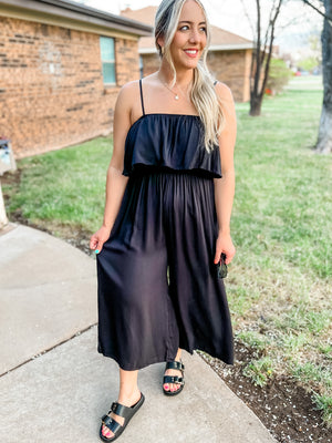 Take me on Vacay Jumpsuit - Black
