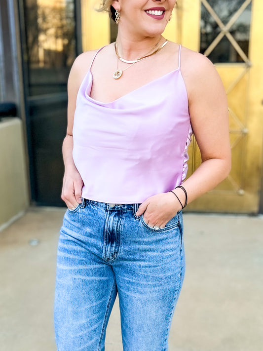 Lavender Satin Tank