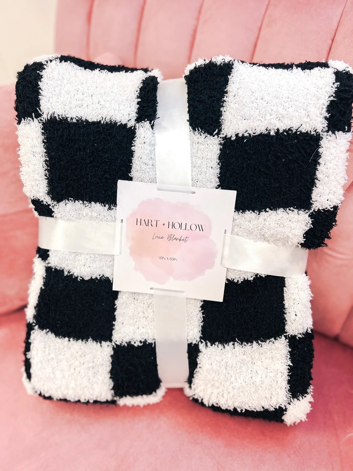 Luxury Blanket - Black & White checkered