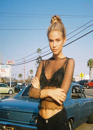 Sexy Sheer Sparkle Top