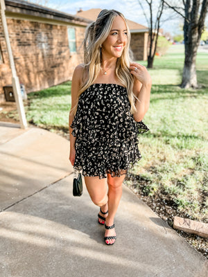 Leopard Tiered Romper